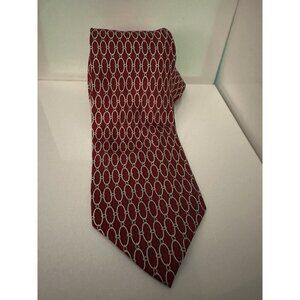 Vintage Como House Italy Men’s Red Link Silk Tie
